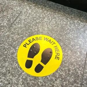 고품질 발바닥 스티커 지름 20cm 원형 웨이팅 학교 식당 복도 (WFJ46FM)