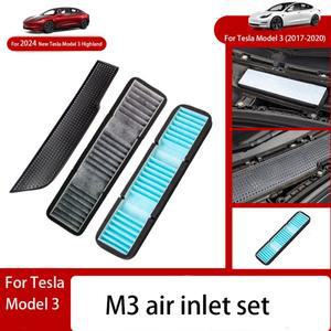 [호환품]Tesla 호환 Model 3 용 공기 흡입 필터 - 24 그릴 커버 입구 통풍구  내부 외부  보호 액세서리