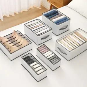 대용량 접이식 지퍼달린 수납박스 수납정리함 보관 의류 (WFK31EA)