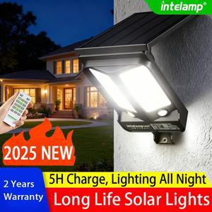 led투광등 2026 강력한 태양광 조명 아웃도어 모션 센서 초강력 벽등 IP65 방수 가로등 정원 마당 길 차고