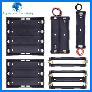 1/3PCS 플라스틱 표준 크기 AA/18650 배터리 홀더 박스 케이스 검정색 와이어 리드 3.7V/1.5V 클립