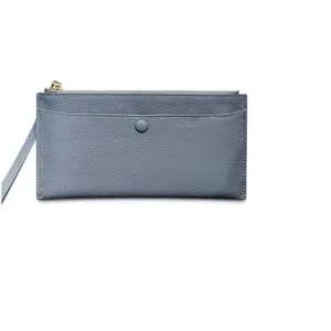 지퍼 카드 장지갑 여성 얇은 가방 지갑 네이비그레이 (WFK43A0)