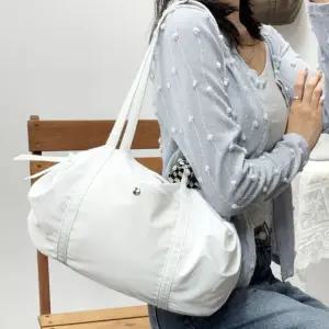 여자 캐주얼 숄더백 빅 여행 가방 화이트 (WFK43B1)