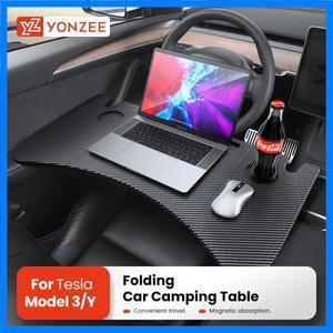 YZ 테슬라 모델 XS 3 Y 하이랜드 주니퍼 2018-2025 스티어링 휠 노트북 트레이 푸드 데스크 휴대용 오피스