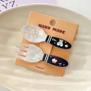 스푼포크포인트헤어핀 블랙(2P) 수저포크악어집게핀