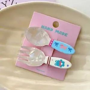 스푼포크포인트헤어핀 블루(2P) 수저포크악어집게핀