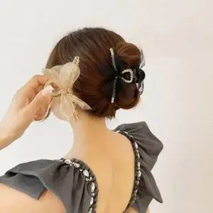 올림 데일리 추천 머리 큐빅 꾸안꾸 삔 반 묶음 리본