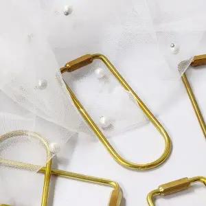 황동 사각형 금속 열쇠고리링 키체인 WFI76TA