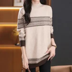 화세 인디언배색라인니트_HB5WKN139C