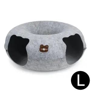 더블홀 도넛형 터널 펠트 홀 고양이 원 츠몬 (WFJR2EI)