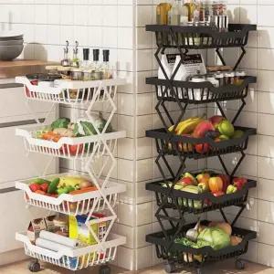 바퀴달린수납장 스티브몰 상하 접이식 폴딩선반 철제 3단 4단 5단