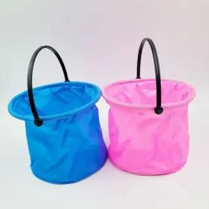 학교그림물통 휴대용 학원 최소한공간 가벼운 폴딩미술물통 파랑 (WFJ6Z86)