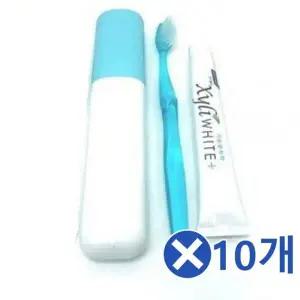 [하프클럽/알티피아]휴대용 치약칫솔세트x10개-색상랜덤 학교칫솔 여행용