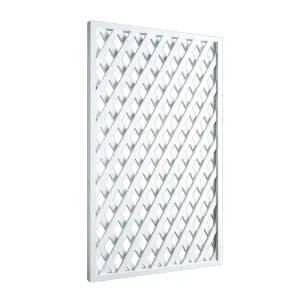 꽃장식 울타리 파티션 나무 격자 야외 담장 흰색 정원 펜스