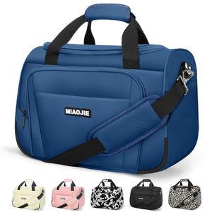 MIAOJIE 언더시트 기내용 수하물 경량 여행 토트 위켄더 백 오버나이트 더플백 여행, 여행 필수품 개인 아이템 여행 가방 여성 및 남성용, 블루.