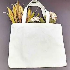 가로 캔버스 토트백 에코백 무지 베이지 가벼운 S