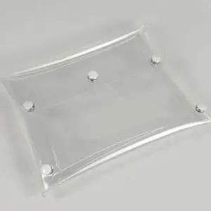 투명파우치 화장품수납 똑딱이 비닐파우치 대형