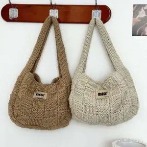 미콘 23639 여성 캐주얼 코바늘 뜨개가방 미니백