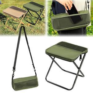 멋진 휴대용 접이식 백팩 의자, 작은 접이식 의자, 두 개의 수납 포켓이 있는 사첼, 등산 및 하이킹 휴대용 의자로 변신할 수 있습니다 - 정말 자유로운 손 (녹색, 대형)