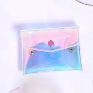 다꾸백파우치 카드 동전 소지품보관 똑딱이단추 홀로그램지갑 소 10x8cm (WFJ7C59)