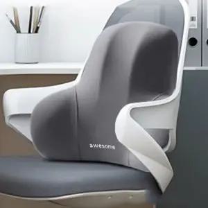 메모리폼허리쿠션 직장인 등쿠션 메모리폼등쿠션 의자허리패드 (WFJ7CS5)