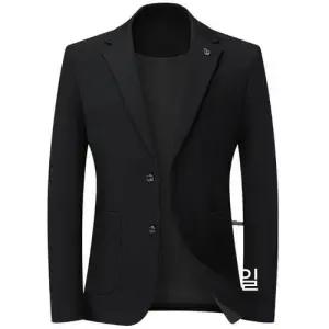 추동 남성 슬림핏 라이셀 두꺼운 캐쥬얼 재킷 정장 안감이 자켓 패피4