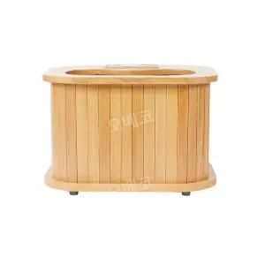 편백나무목욕통 홈사우나 건식족욕기 찜질기 좌훈 좌욕기
