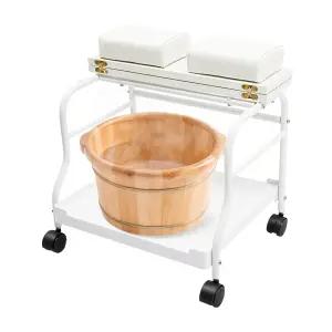 발 받침대용 미용실 네일 또는 족욕 스파 휴대용 트롤리 카트 페디큐어 매니큐어 퍼니처 마사지 테이블