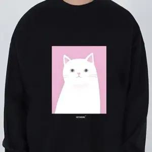 키밍 고양이 티셔츠 남자 여자 시밀러룩 긴팔 맨투맨 W4DCE86