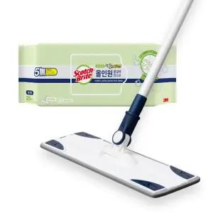 스카치브라이트 베이직 청소용품 막대걸레 대형 + 올인원 물걸레 청소포 25매 1세트