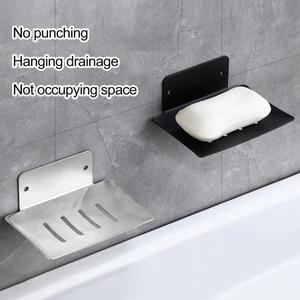라포식 드릴링 비누 접시 스테인리스 스틸 받침대 욕실 주방 벽걸이 스폰지 트레이 샤워용 빠른 건조