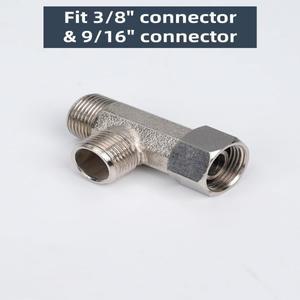 라포식 황동 3/8 1/2 9/16 T 밸브 어댑터 커넥터 변기 비데 부착 분무기 욕실 배관 피팅 액세서리