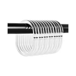 투명 C자형 커튼링 커튼고리 샤워커튼고리 커텐고리 커튼걸이 커튼부자재