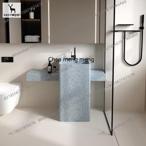 라포식 테라조 세면대 욕실 캐비닛 언더카운터 야외 싱크대 컬럼