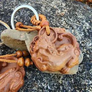 복숭아나무 재물운 비휴 키링 WB7612E