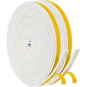 문과 창문용 웨더 스트리핑 도어 씰 스트립 강력 접착 폼 단열 테이프 개스킷 흰색 x 1/4 1/8 66Ft