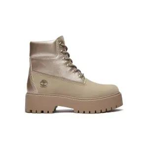 TIMBERLAND (여성) 스톤 스트릿 6인치 레이스 워터프루프 부츠 - 미디엄 그레이 누벅 A2H3C-EL8