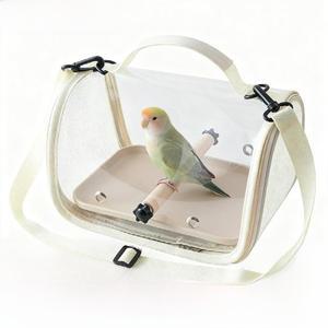 휴대용 투명 앵무새 배낭 타이거 릴리 강아지 산책 가방 핸드헬드 새장 소형 야외 애완동워터 캐리어 캐주