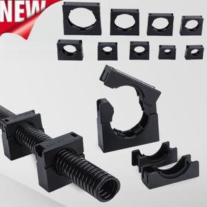 플라스틱 주름관 파이프 클립 후프 버클  리미트 튜브 클램프 장착 지지대 브래킷  와이어 케이블 정리함