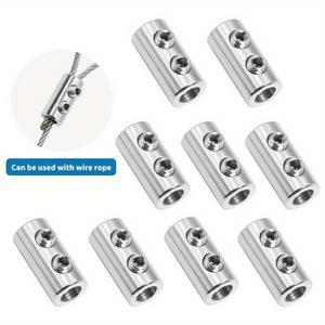 1.5mm 강스틸 와이어 케이블 클램프에 대 한 10 피스 이중 구멍 금속 구리 클립 스테인레스 스틸 로프 슬링