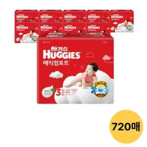 하기스 2024 매직컴포트 밴드, 3단계 공용, 72매, 10팩 (720매)