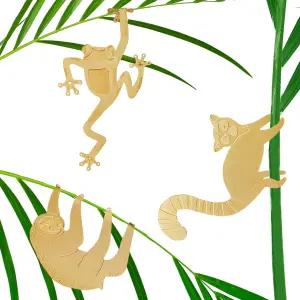 살아있는 식물을 위한 식물 동물 장식 황동 매력 귀여운 걸이 장식품 화분 정원 액세서리 애호가를 선물