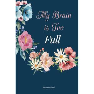 [미국배송] 주소록: 이름 주소 전화 이메일 생일 기념일 및 메모를 기록할 수 있는 알파벳 탭이 간단한 주소록 | 내 뇌는 너무 꽉 차 있다 작은 크기 6X9