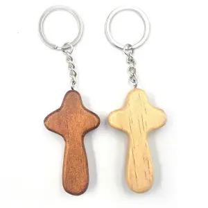 나무 십자가 열쇠고리 키링 WFH7YY7