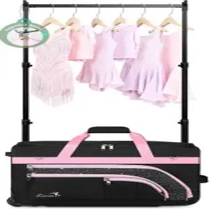 의상 걸이대 포함 댄스 가방 - 23인치 전문가용 대회 더플백 (걸이대 포함) 댄서 운동선수 여행객 라이브