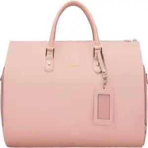 어깨끈이 달린 모도커 여성 컨버터블 가죽 의류 가방 더플 가방에 휴대 - 1개 중 2개 걸이 여행 핑크