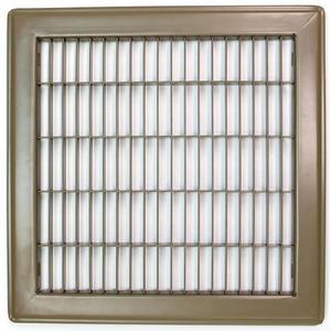 HVAC 프리미엄 12인치 X 10인치 헤비 듀티 플로어 그릴 - 고정 블레이드 에어 브라운 [외장: 13.75 11.75]