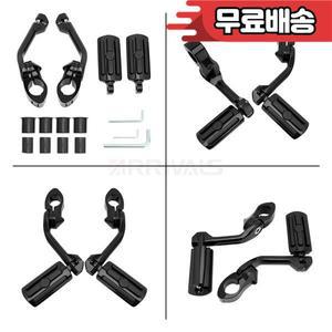 블랙 오토바이 풋 레스트 하이웨이 엔진 가드 페그 마운트 할리 혼다 가와사키 스즈키 야마하용 1 인치 32