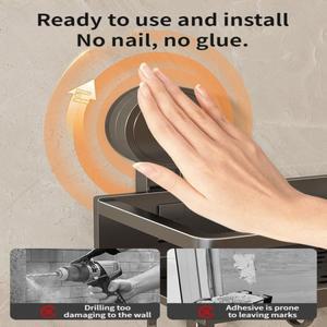 라포식 YUNJIEYA 드릴 흡입 컵  욕실 네트 티슈 홀더 선반 주최자 코너 벽 화장실 랙 홈 액세서리