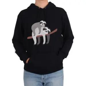 기모후드티 나무늘보 가족 엄마의 시간은 다르다그림 다양한 색상 사이즈 (WFKB2YU)